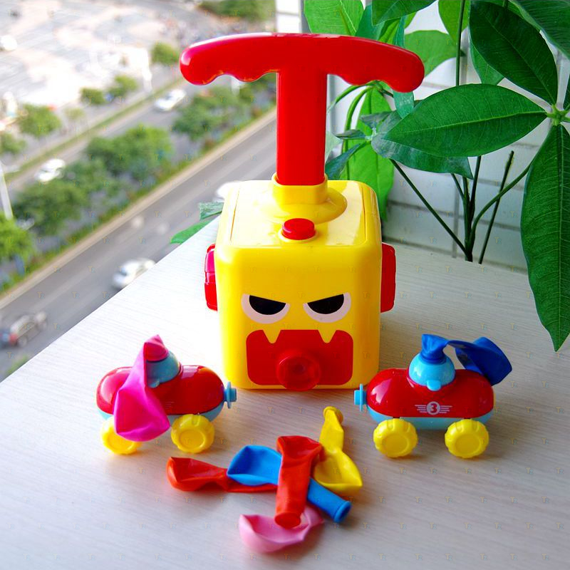 air powered hand push balloon car