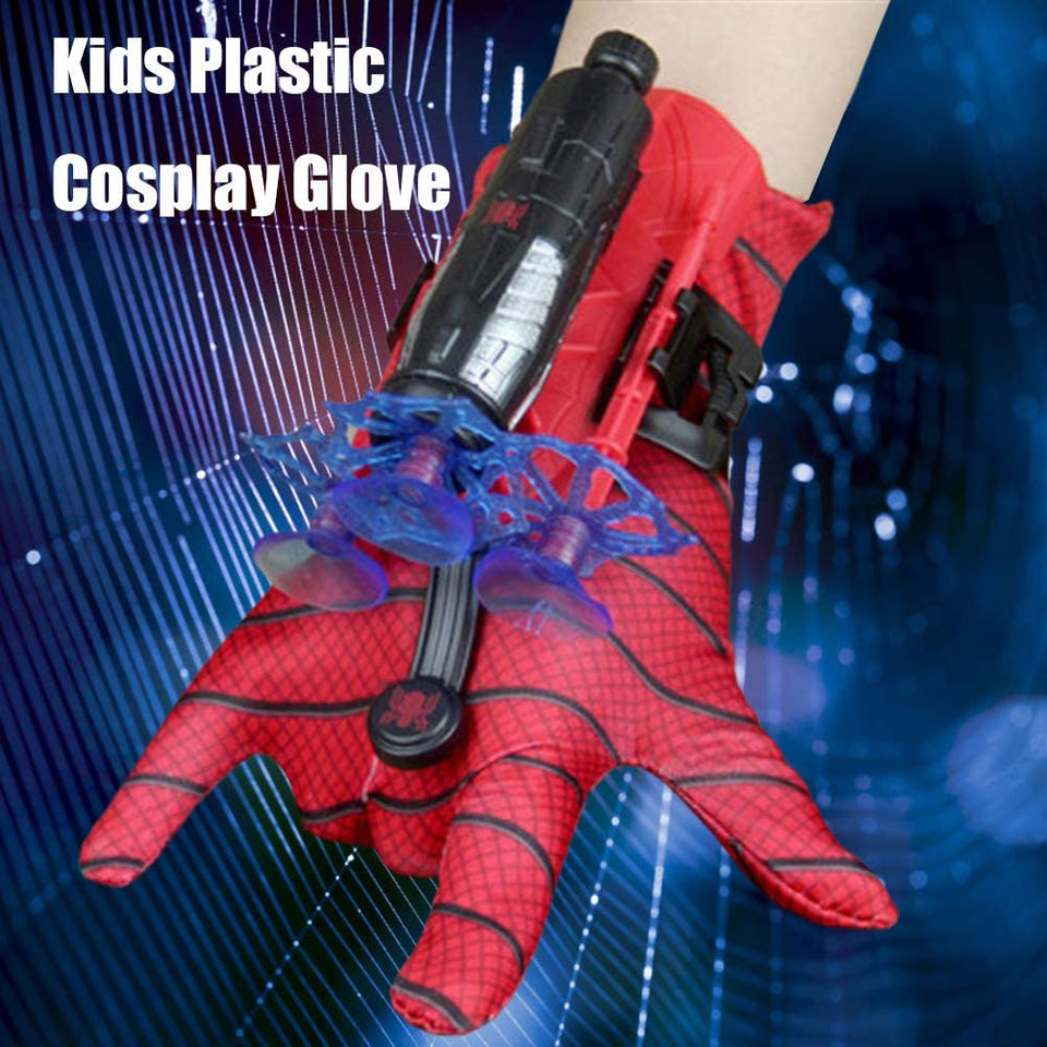 Disney Spider Mans Toys Kid Wrist Launcher Toy Set Super Hero Movie Figures  Cosplay Glove Soft Bullet Birthday Gift for Children