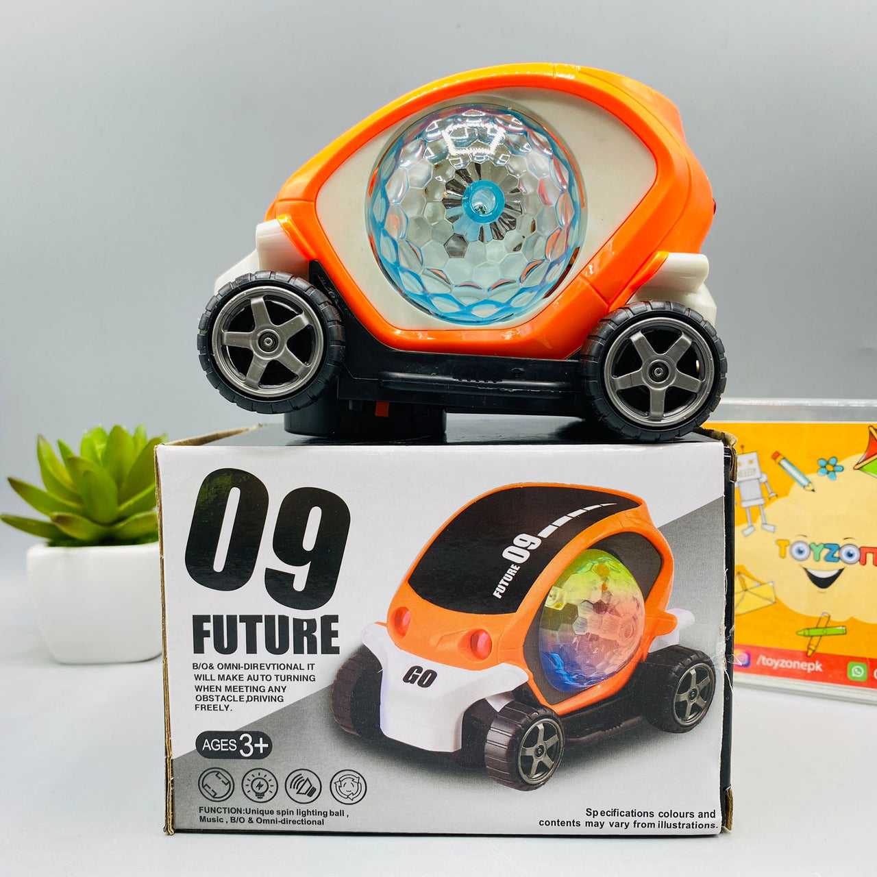09 future car rotate 360 with flashing light music