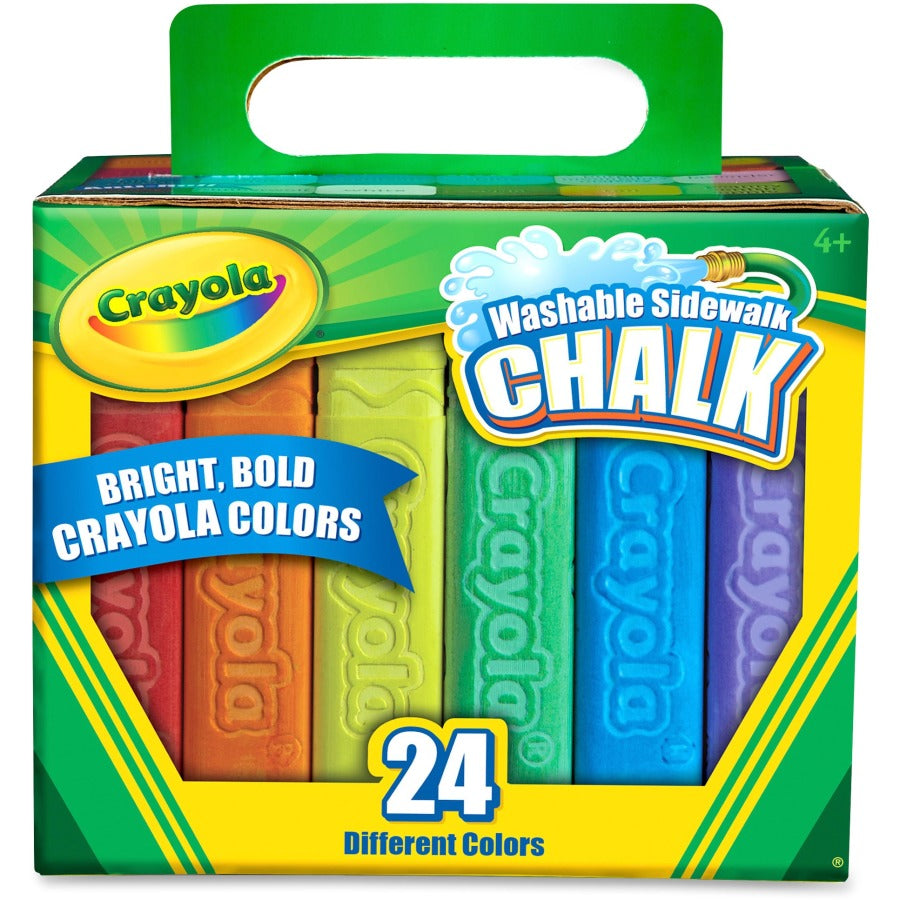 crayola washable sidewalk chalk 4 length assorted 24 box