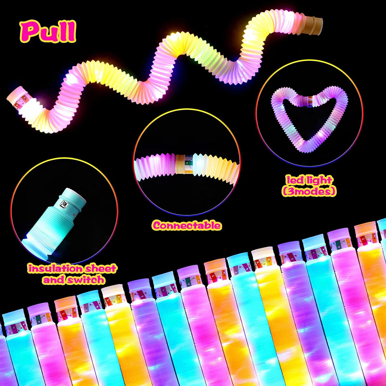 6 pieces led stretch tubes