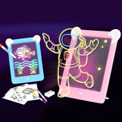 3D Kids Drawing Board With Fun Light- STO