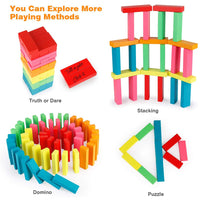 Thumbnail for 48pcs rainbow wooden colorful blocks tzp1
