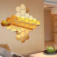 Thumbnail for 12x acrylic hexagon wall decor mirror gold