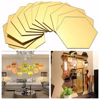 Thumbnail for 12x acrylic hexagon wall decor mirror gold