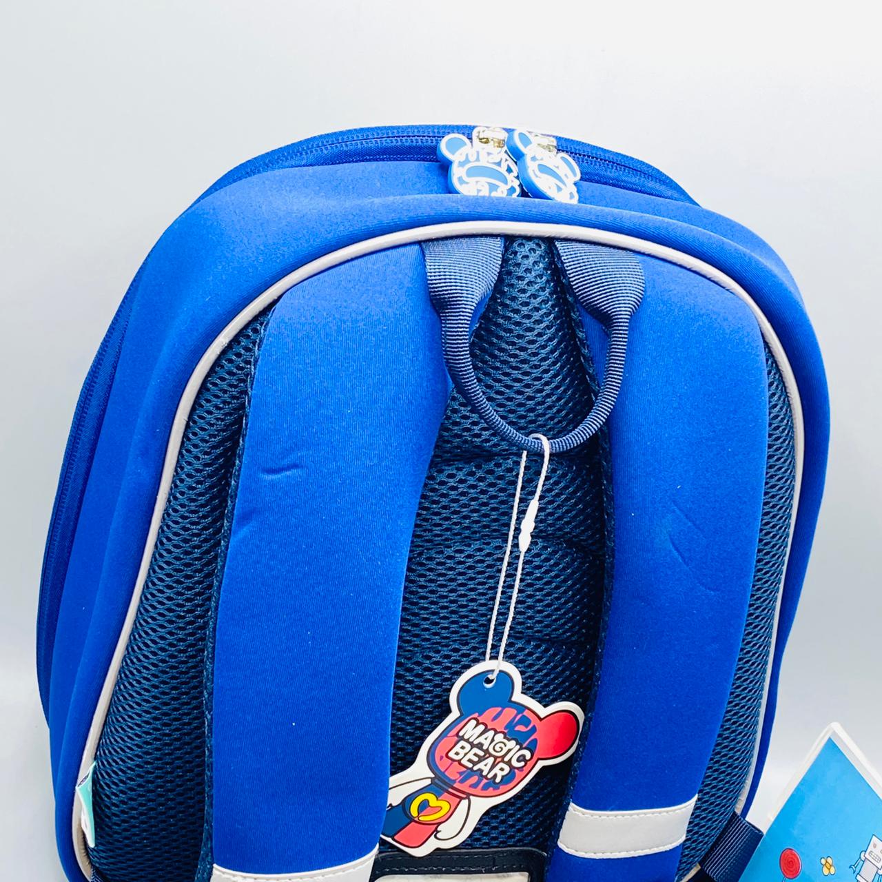 magic bear shaped blue school backpack tzp1