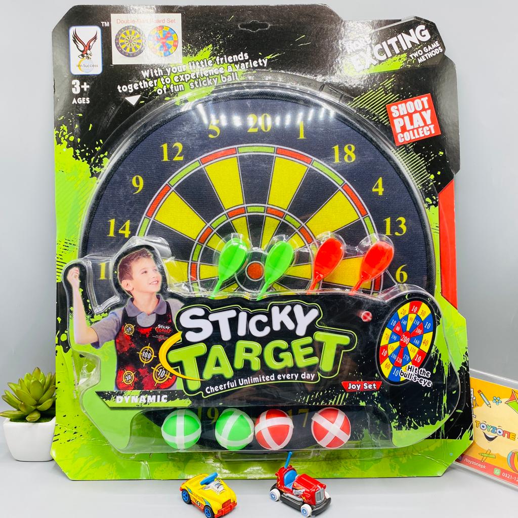 14 2 in 1 dart board and sticky target game set