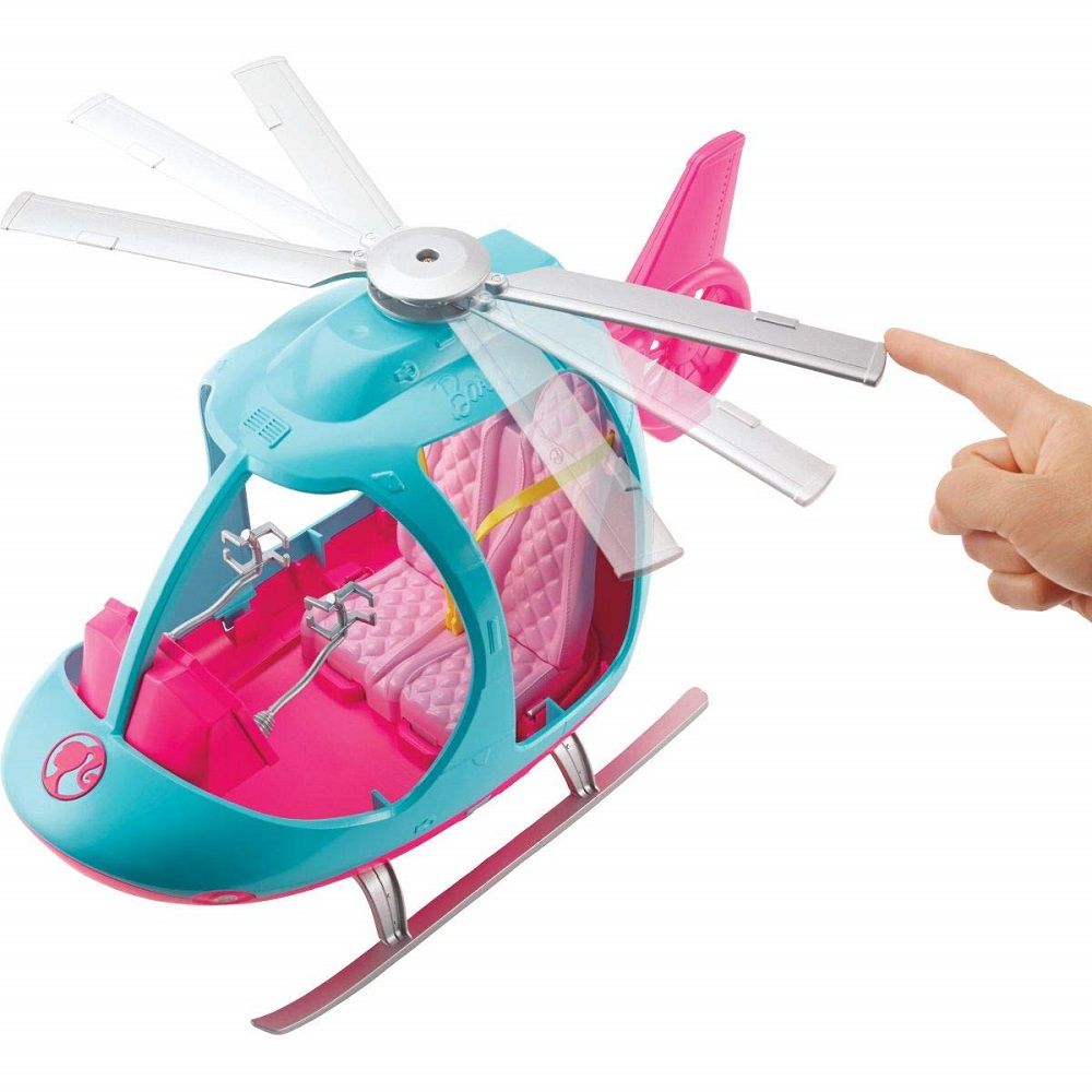 Barbie Helicopter, Pink and Blue with Spinning Rotor