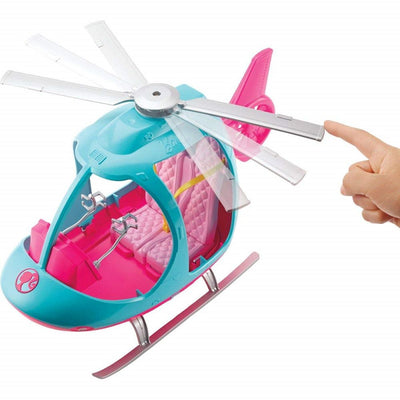 Barbie Helicopter, Pink and Blue with Spinning Rotor