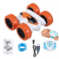 Thumbnail for 2 4ghz remote control 4 channel watch sensor roll flip stunt car