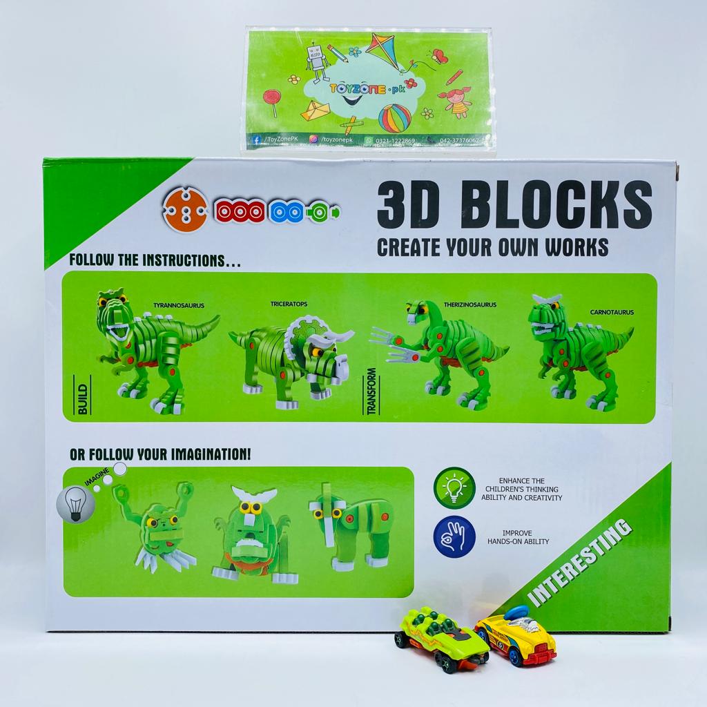 200 pieces 3d dinosaur series puzzle blocks