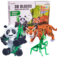 Thumbnail for 237 pieces 3d animal series puzzle blocks
