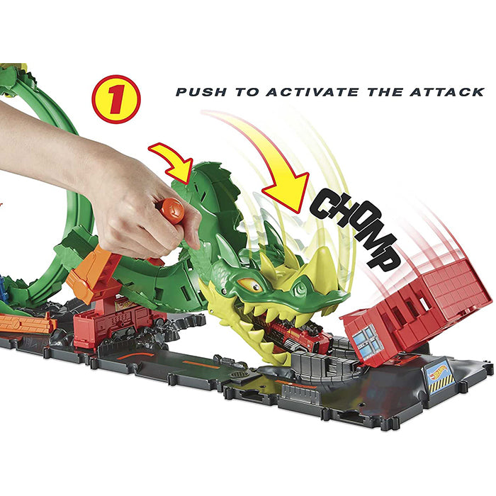 Hot Wheels Track HDP03 Fire Truck City Dragon Drive