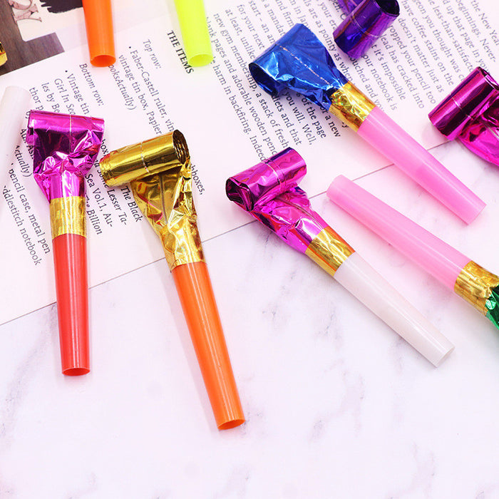 Kids Fun Toy Colorful Whistles - 10 Pcs