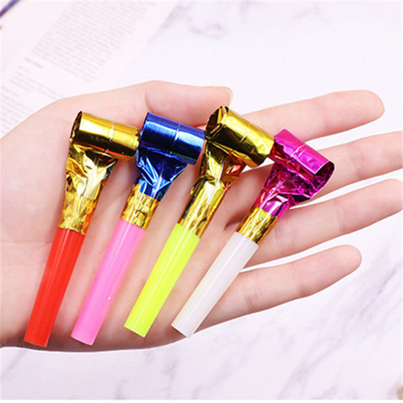 Kids Fun Toy Colorful Whistles - 10 Pcs
