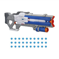 Thumbnail for nerf overwatch soldier 76 rival blaster fully motorized lights recoil action for teens adults