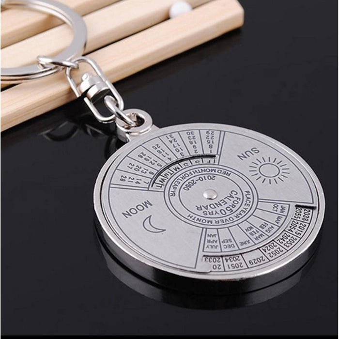 50 Years Perpetual Calendar Metal Keychain