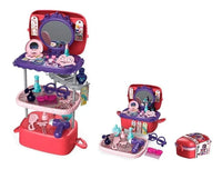 Thumbnail for 3 in 1 portable pretend beauty shop suitcase
