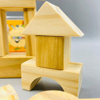 Thumbnail for 50 pcs wooden building blocks