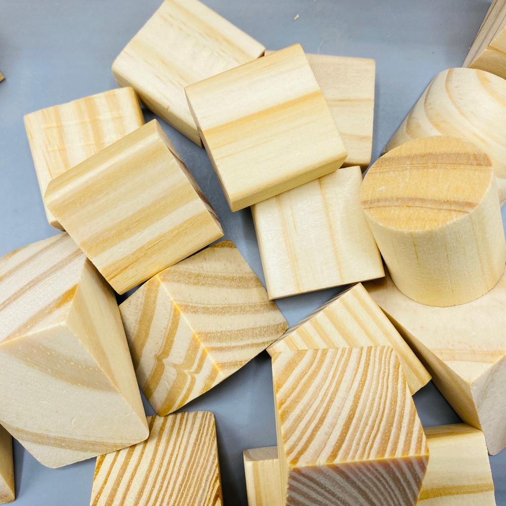 50 pcs wooden building blocks