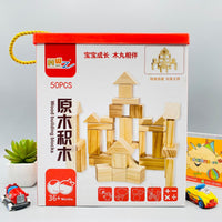 Thumbnail for 50 pcs wooden building blocks