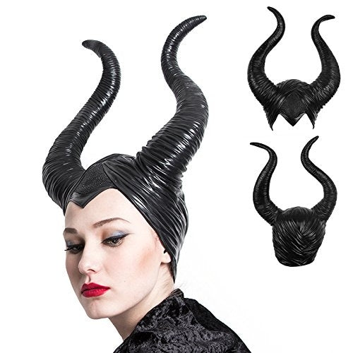 halloween black queen horns