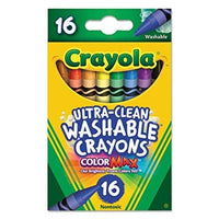 Thumbnail for crayola 16 count ultra clean washable crayons color max