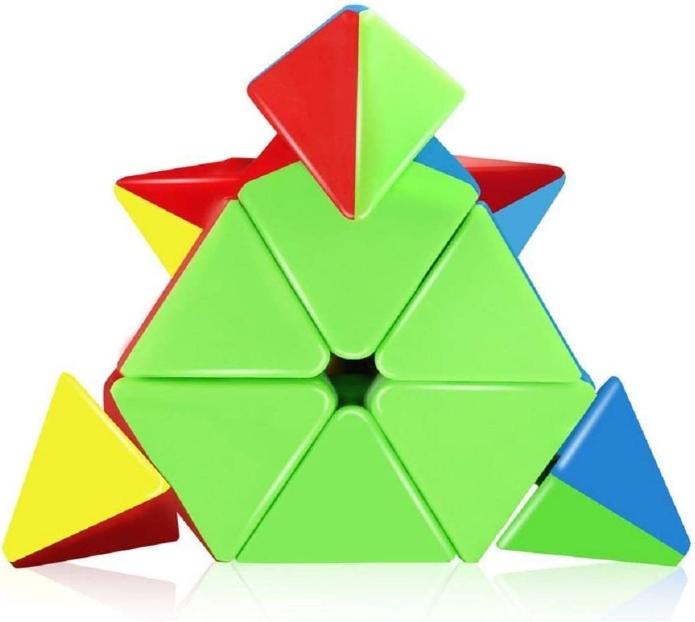 Multicolor Pyraminx Sticker less Cube 3-D Puzzle