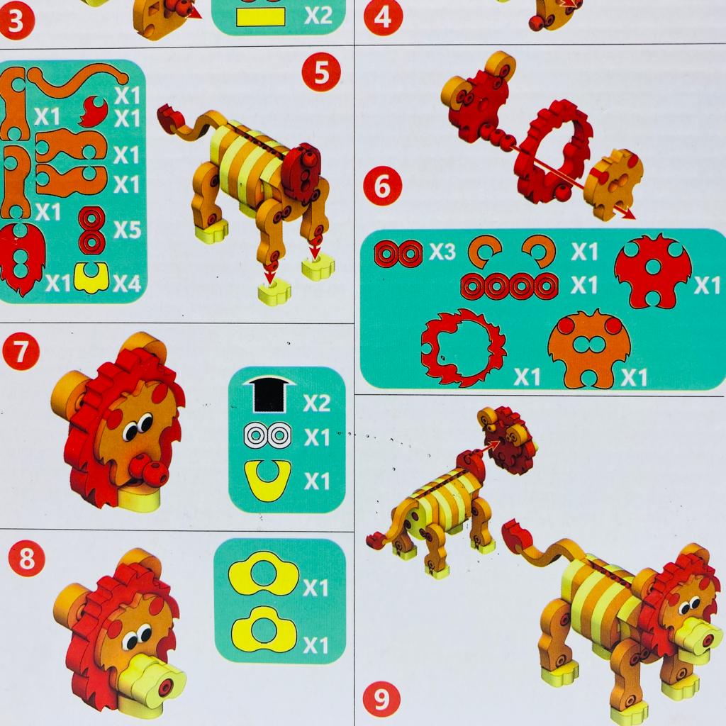 53 pieces 3d lion puzzle kit
