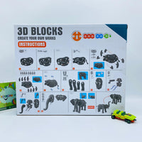 Thumbnail for 58 pieces 3d elephant puzzle blocks