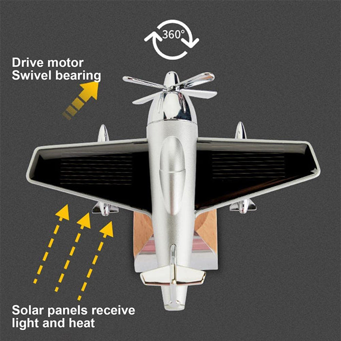 Aeroplane Solar Car Air Freshener Perfume Diffuser