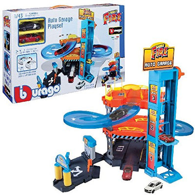 Bburago 1:43 Auto Garage w 2 Vehicle Cars