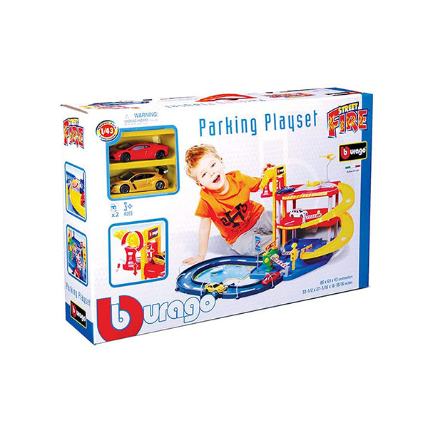 BURAGO 1:43 Scale Street Fire Garage Parking Playset