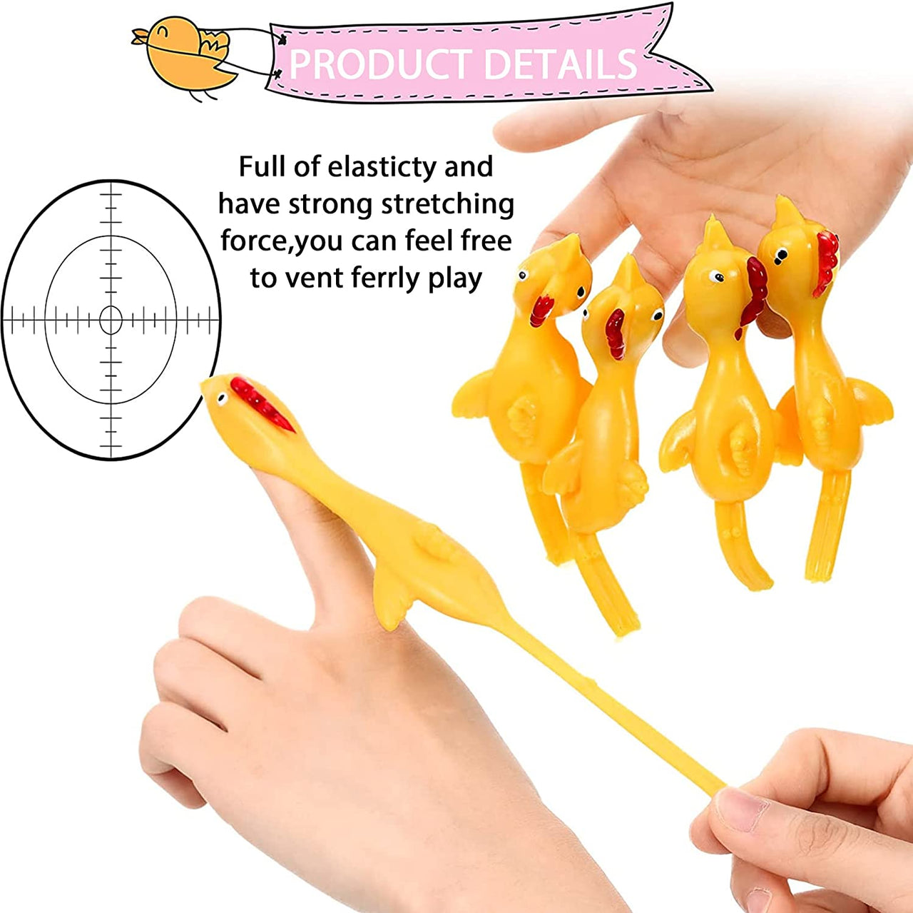 Rubber Chicken Slingshot - 3 Pcs