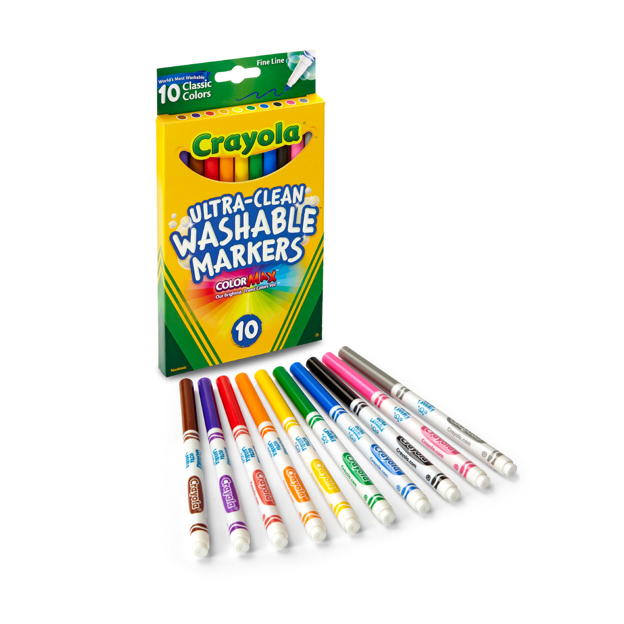 crayola ultra clean washable markers fine line classic colors 10 count