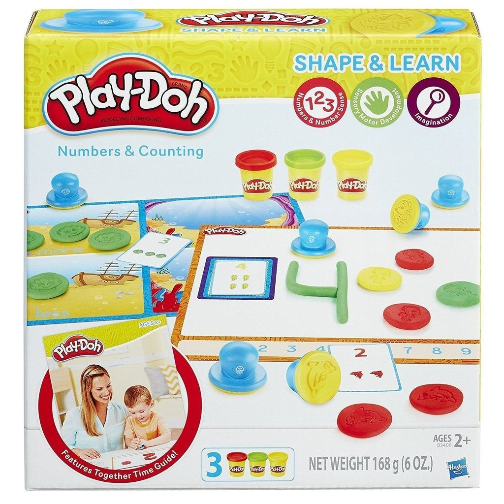 play doh shape and learn numbers and counting