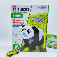 Thumbnail for 70 pieces 3d panda puzzle blocks