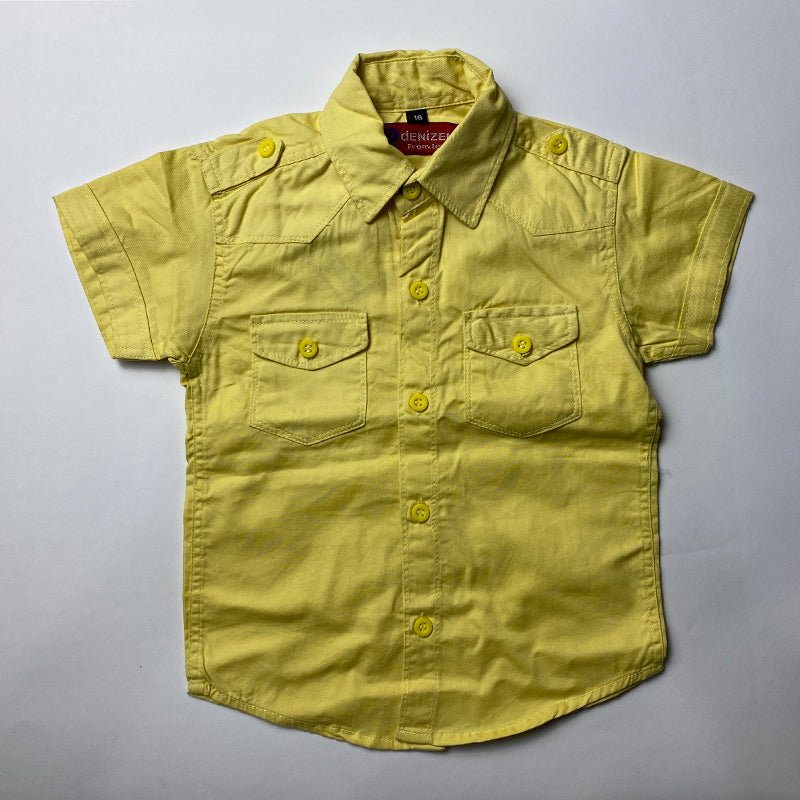 yellow cotton shirt for kids