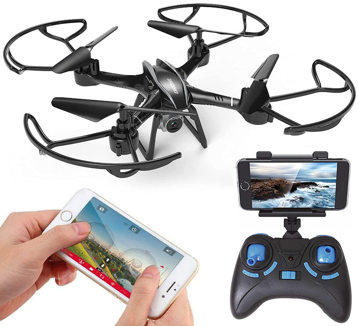 rc wi fi hd camera drone with fpv gyro flash lights