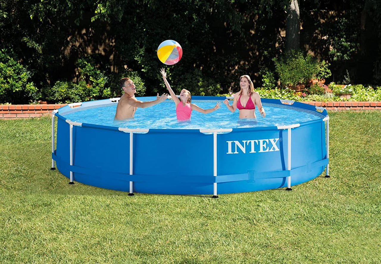 Intex Metal Frame Pool With Water Filter Pump