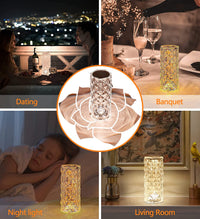 Thumbnail for USB Rechargeable Crystal Table Lamp