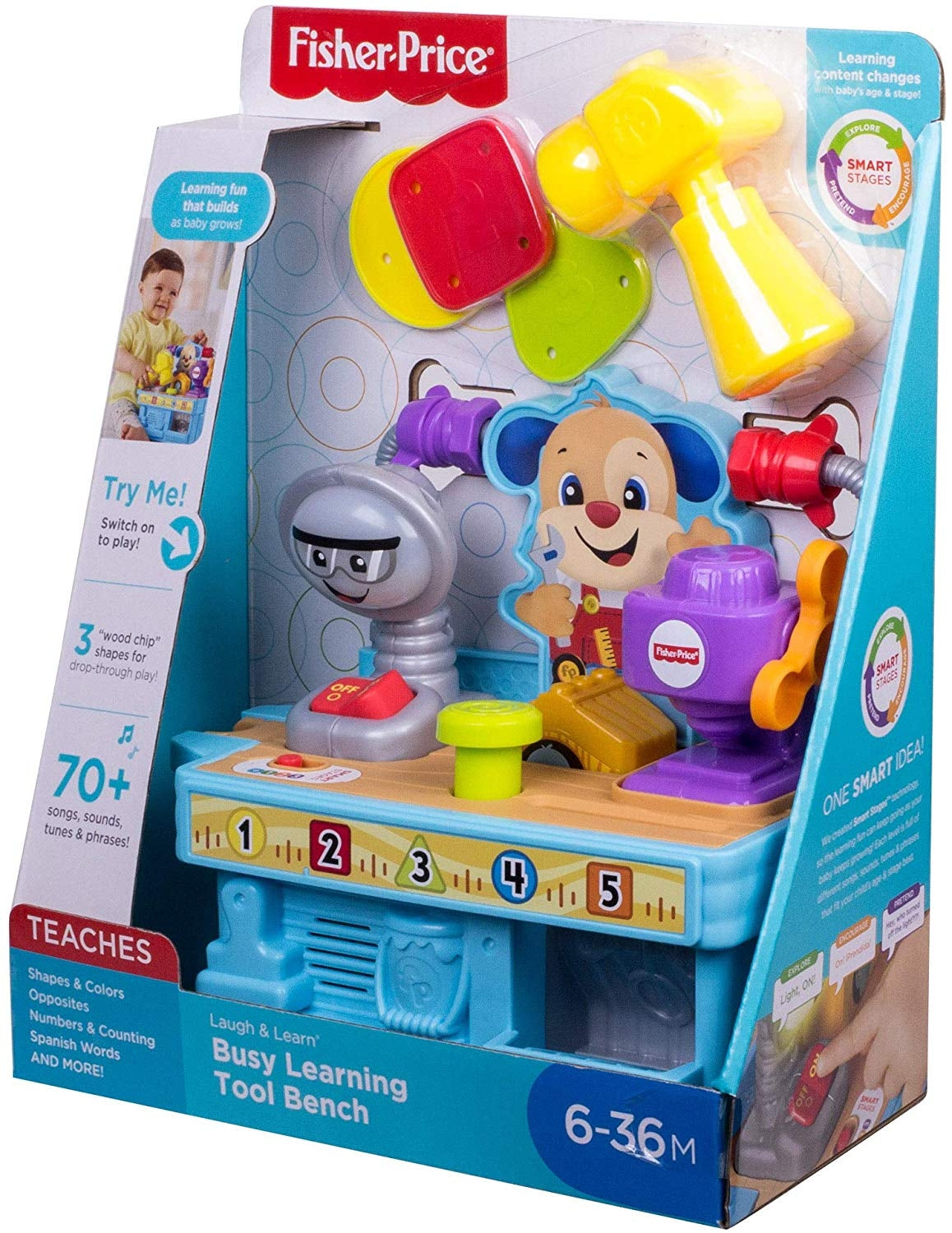 fisher price laugh and learn busy learning tool bench