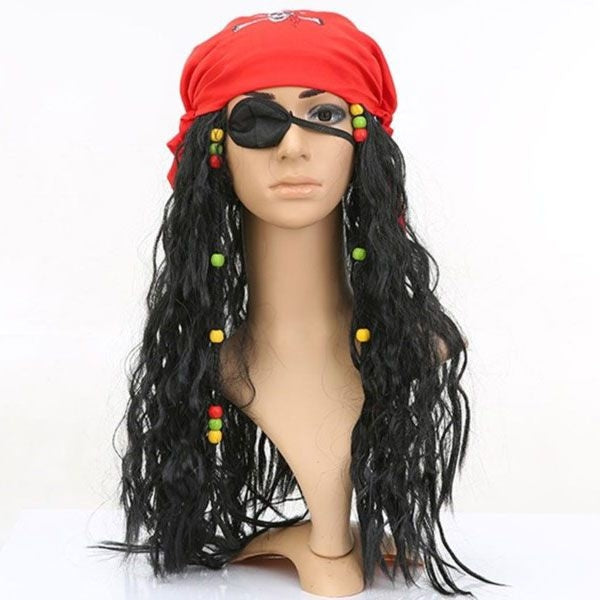 halloween pirates of the caribbean pirate wig