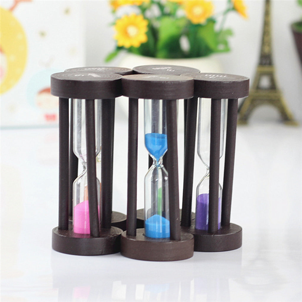 Wooden Hourglass Sand Clock 3 Minutes Home Decoration