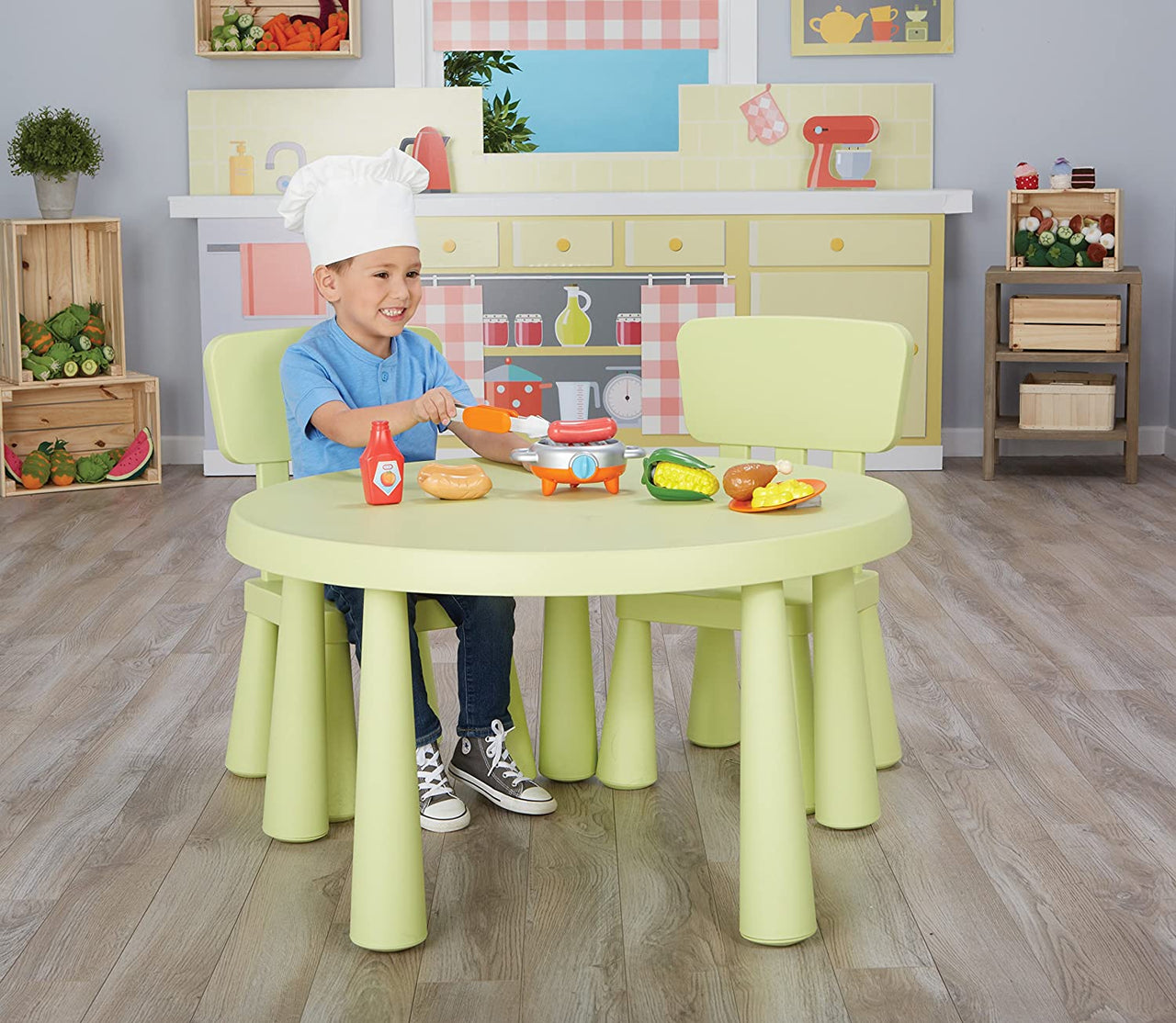 little tikes shop n learn dinner set