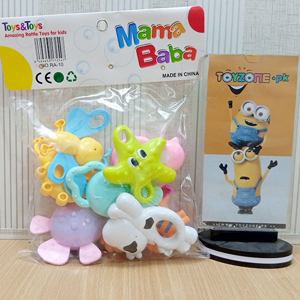 animals rattles set