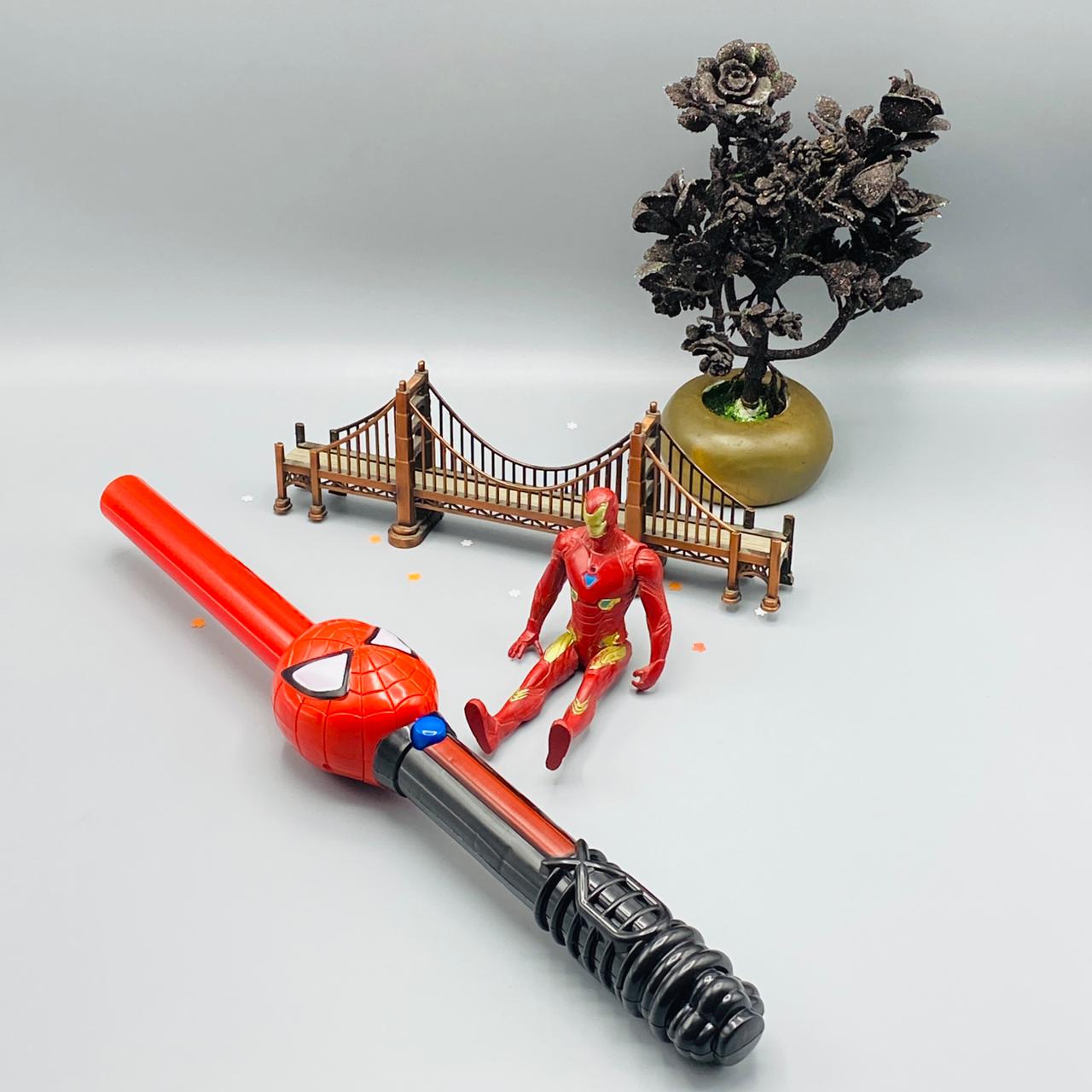 adjustable sword spiderman with light and sound