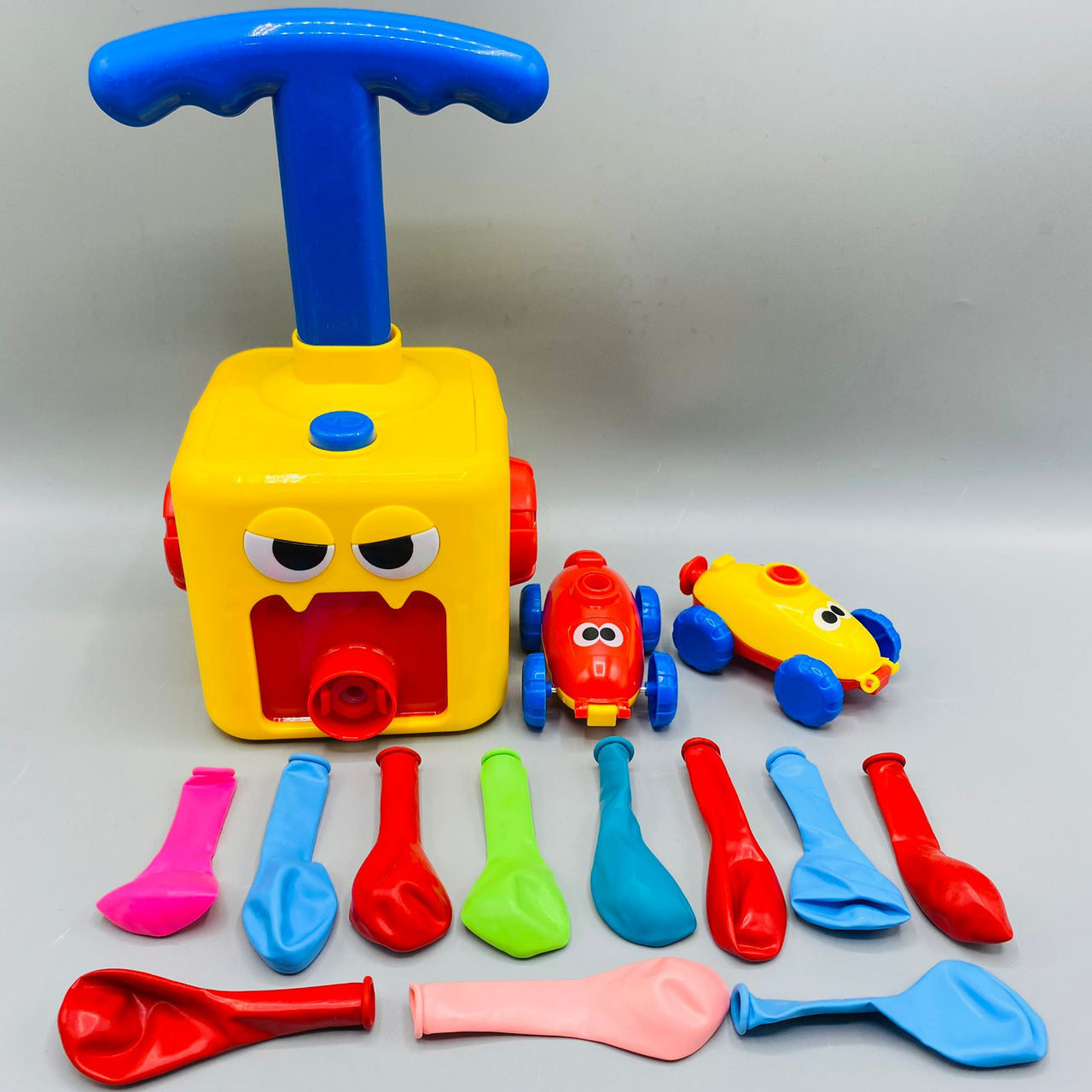 air powered hand push balloon car