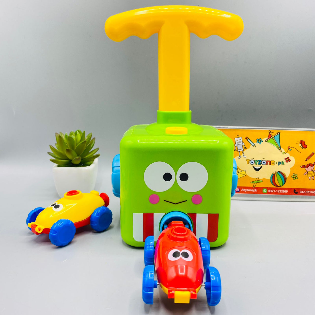 air powered hand push balloon car