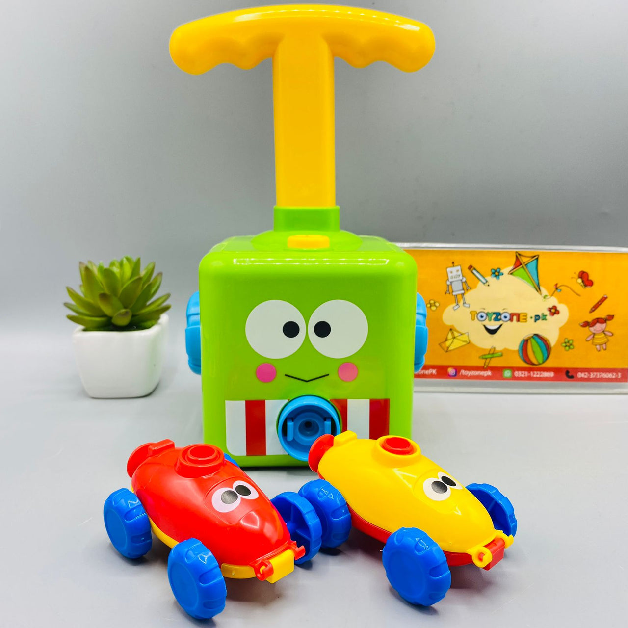 air powered hand push balloon car